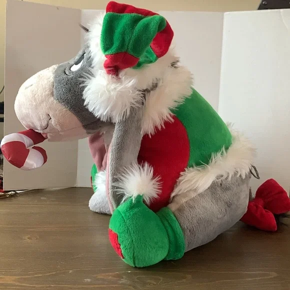 Disney World Plush Elf Eeyore Candy Cane Christmas Holiday Winnie the Pooh vtg - Picture 9 of 10